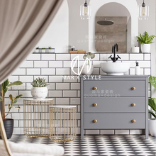 北欧简约白色哑光釉面格子砖瓷砖卫生间小白砖厨房内墙砖300x600