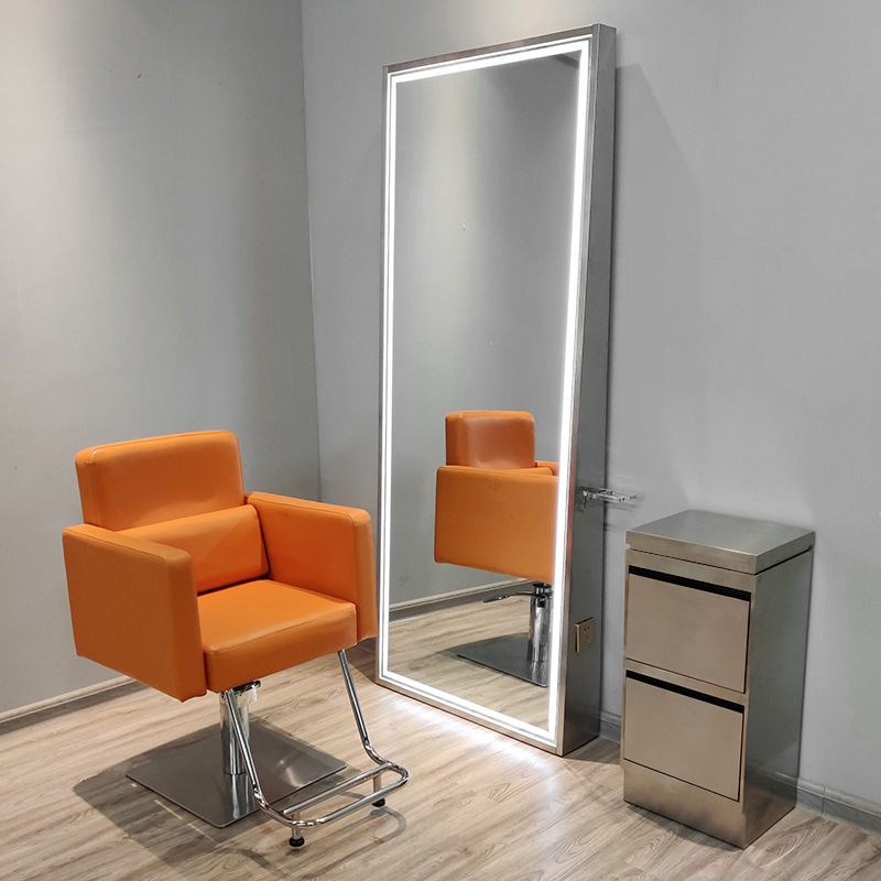 理发店专用镜子落地镜台发廊剪发镜子美发店镜子挂墙壁挂式单面镜
