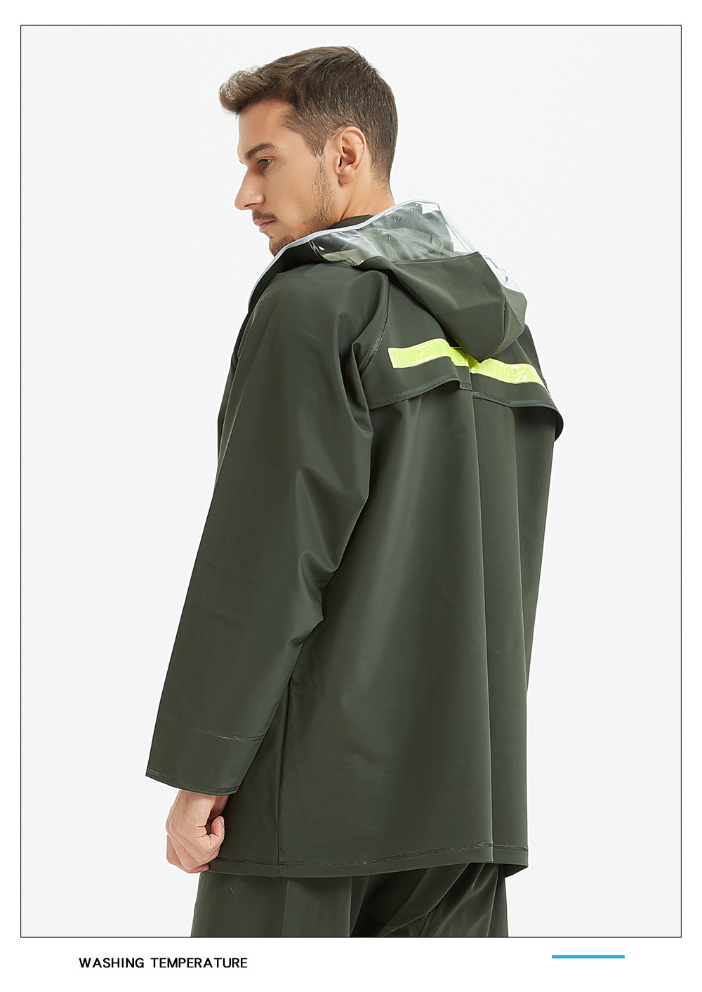 海翔雨衣男加厚针织布透气分体套装成人户外骑行工地雨衣雨裤厂家