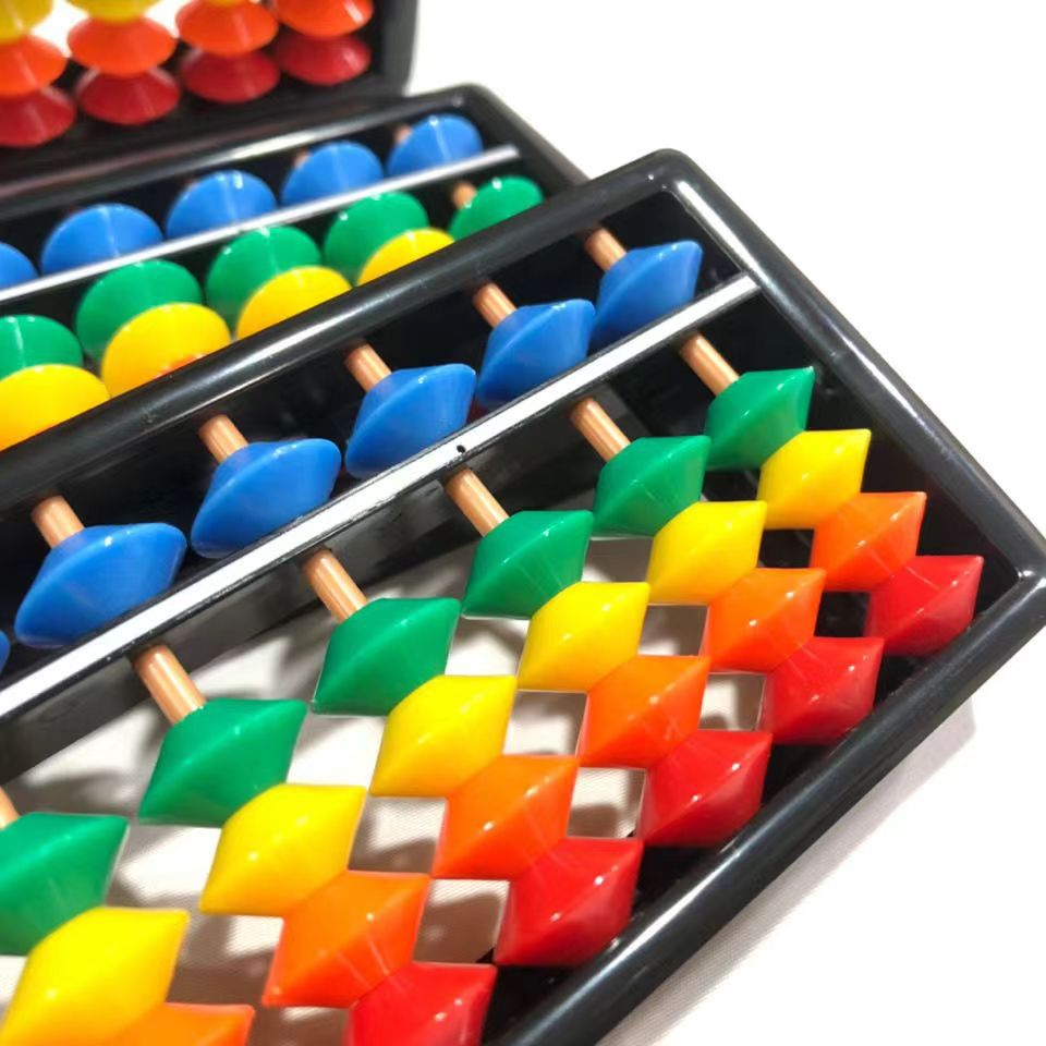 新款彩色数学算盘学生计数大算盘17档5珠儿童练习计算算数教具厂
