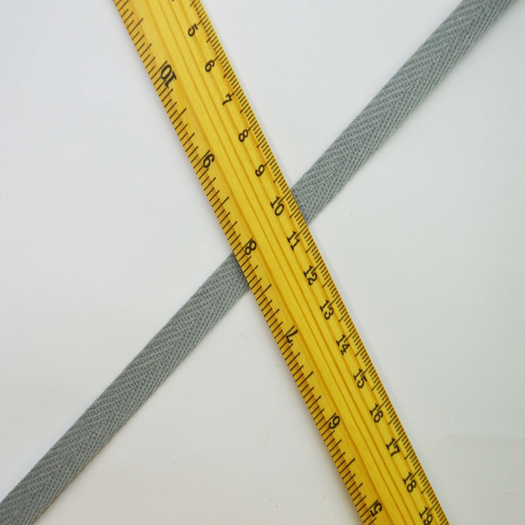 东莞现货环 保染色10mm3分1cm中灰色全棉人字带1c33