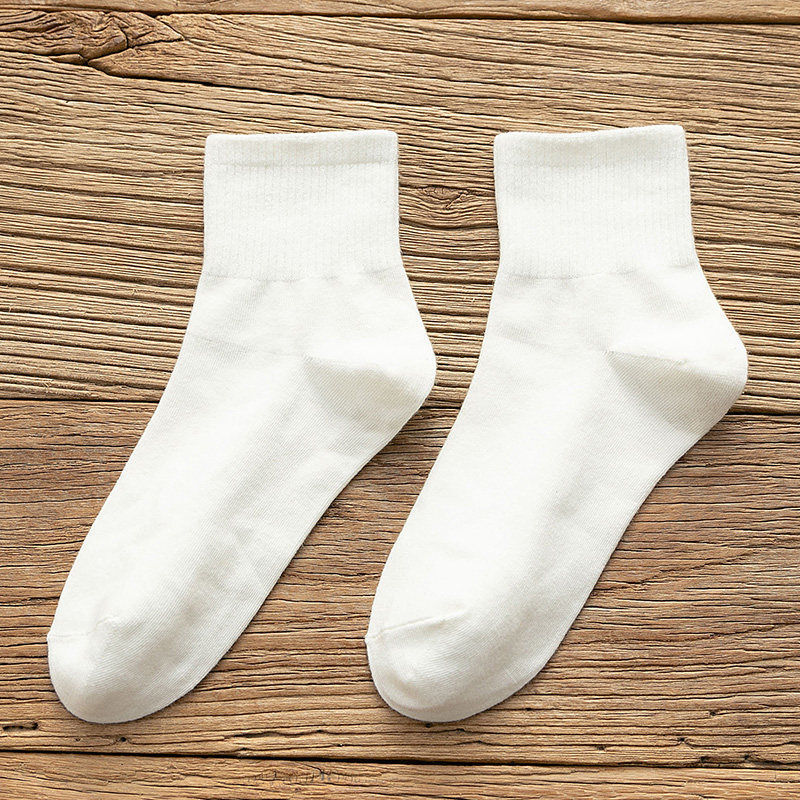 Socks Men's White Socks Women's Mid-Calf Length Sock Uniform Student JK Socks Pure Cotton Socks Black Long Men's Socks