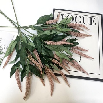 仿真鼠尾叶 仿真花婚庆路引家居客厅装饰插花植物假花7头鼠尾草