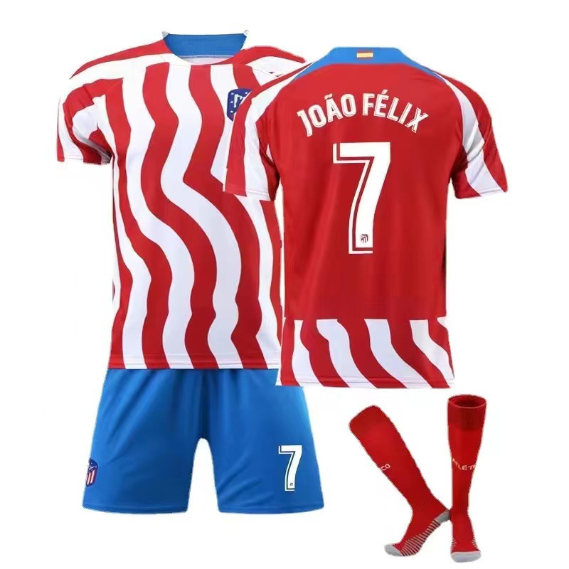 2223马竞主场成人球衣9号苏亚雷斯菲利克斯短袖足球服套装-阿里巴巴