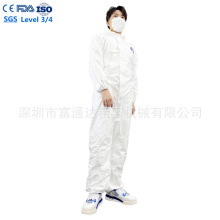 工厂现货一次性Tyvek 500白色防护服65g隔离衣防溅化学物质510K