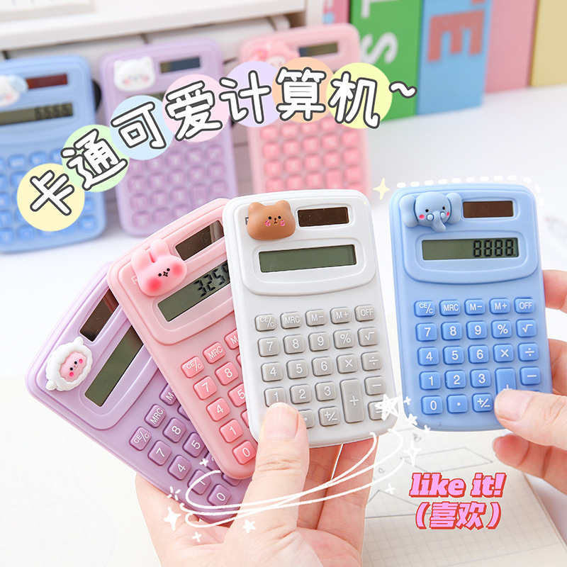 Cartoon Cute Calculator Fashion Mini-Portable Small Calculator Portable Office Primary School Student Computer Wholesale