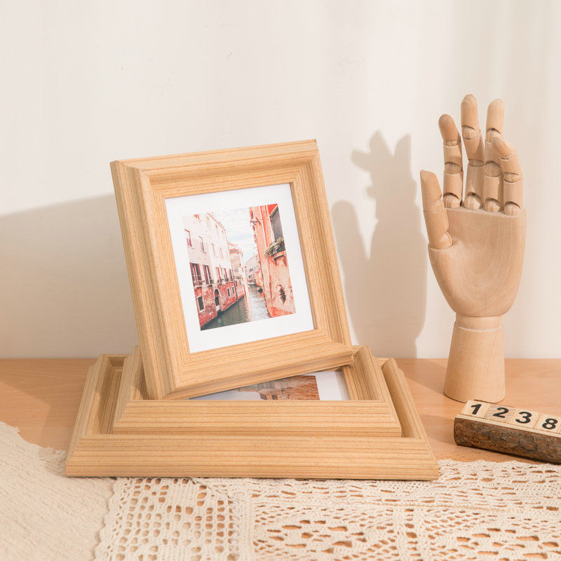 相框摆台复古实木6寸7寸8寸装饰摆桌客厅卧室相册框照片相架挂墙