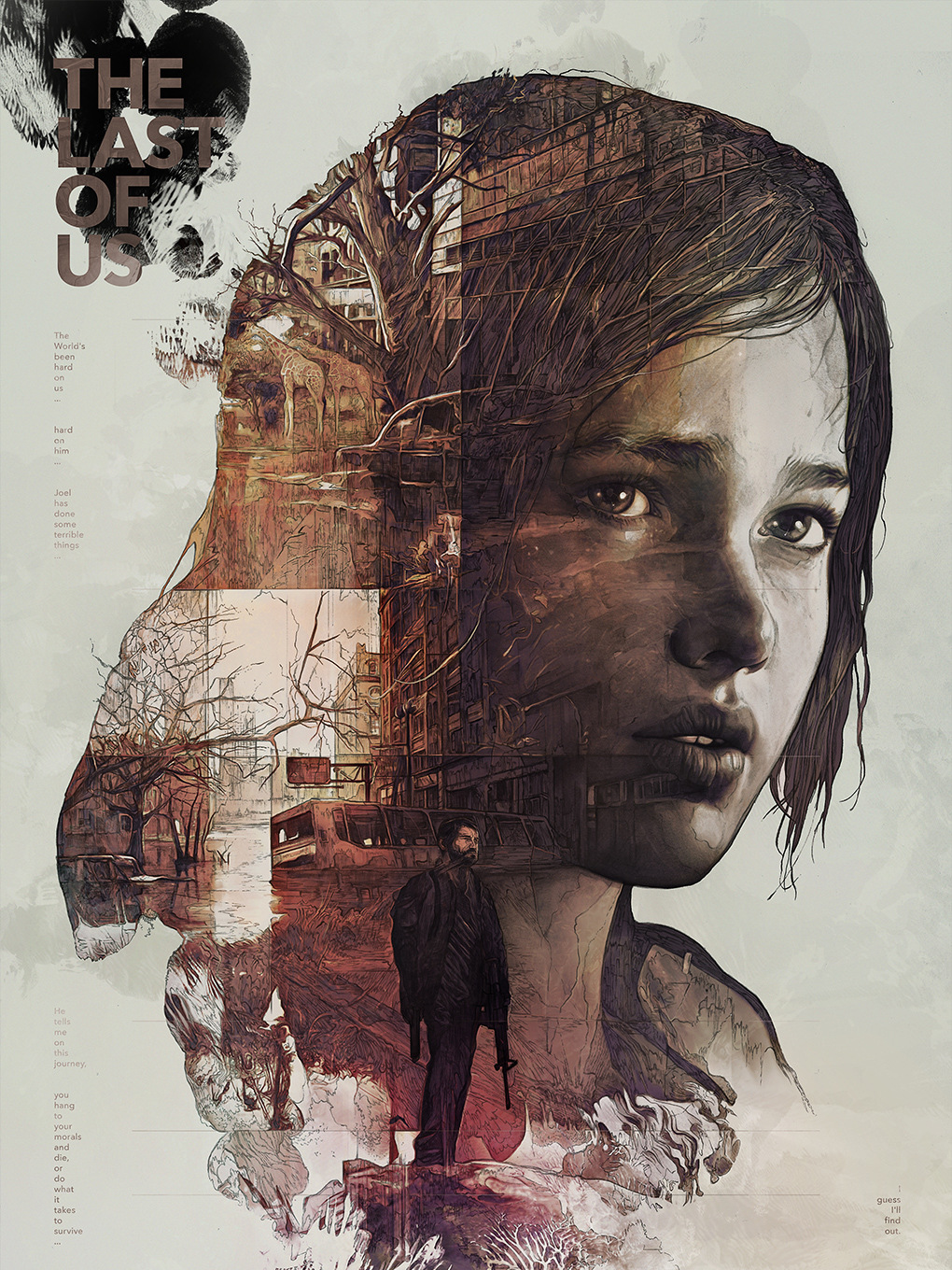 美国末日海报女孩人物幻影钻石画