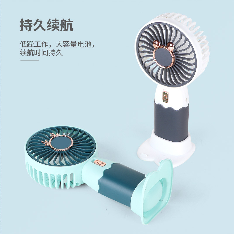 2023 New Handheld Mini Fan Usb Portable Mute Small Gift Student Small Electric Fan Printed Logo