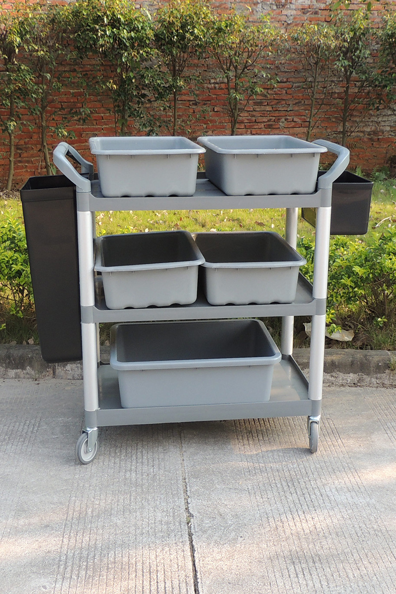 酒店餐车商用餐厅收碗车手推三层送餐车传菜工具车推车多用途