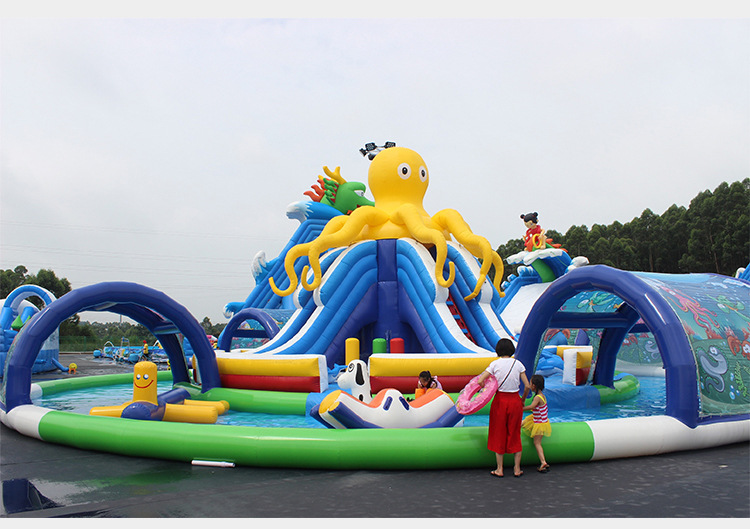 大型移动水上乐园充气滑梯户外支架水池充气水上乐园设备品牌厂家