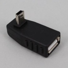下弯mini转USB母 OTG 90度 转接头 迷你USB公转USB母 手机转换头