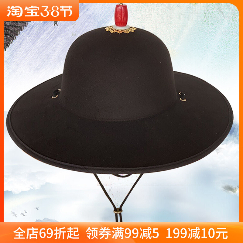 明制乌纱帽飞鱼服锦衣卫毛呢大檐帽皇帝平顶龙帽包公帽官帽展昭帽
