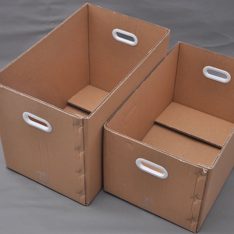 3个装收纳纸箱 牛皮纸质学生书本档案盒有盖大搬家神器储物整理箱