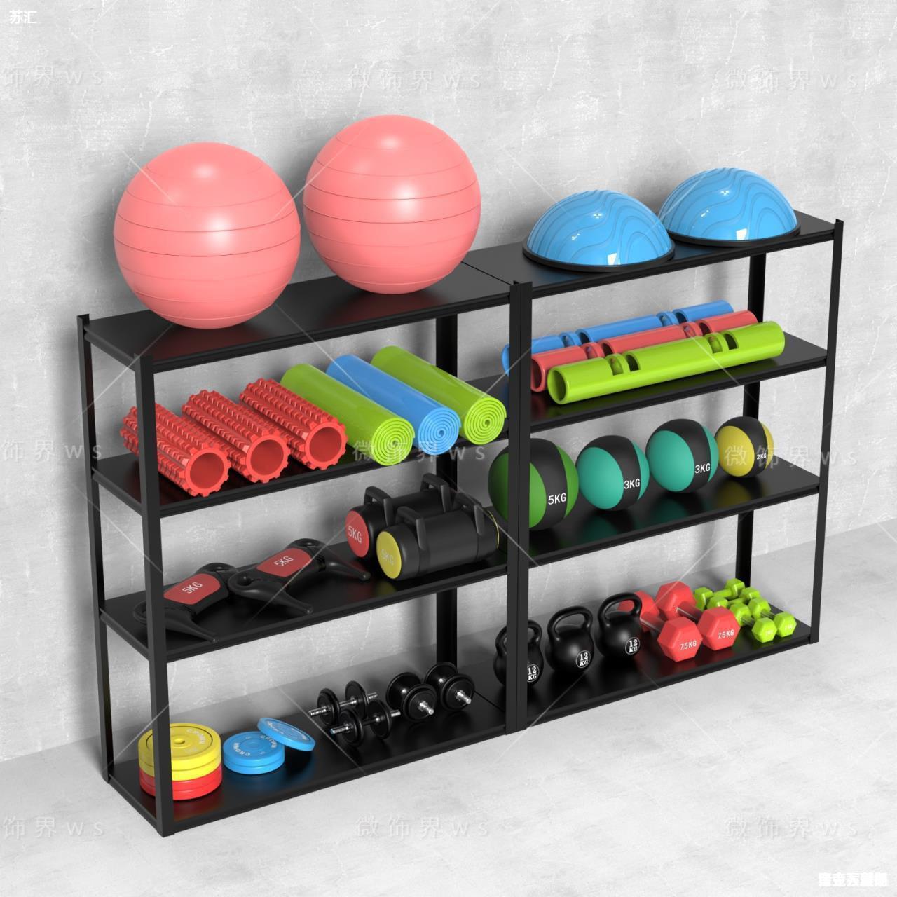 健身房置物架瑜伽用品储物架私教小工具收纳架子器材体育运动器械