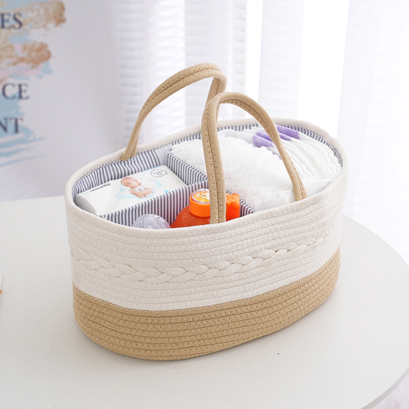 Baby Products Cotton String Sub-Format Portable Storage Basket Storage Basket