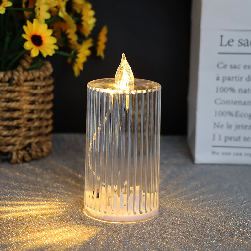 Led Electronic Candle Light Mini Crystal Candle Holder Small Night Lamp Creative Birthday Proposal Ambience Light Candle Wholesale