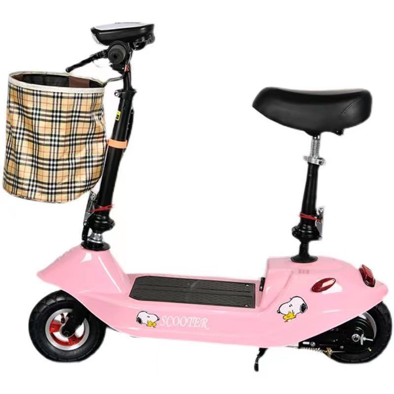 小海豚电瓶车迷你小型电动车女士代步车成人折叠电瓶车电动滑板车