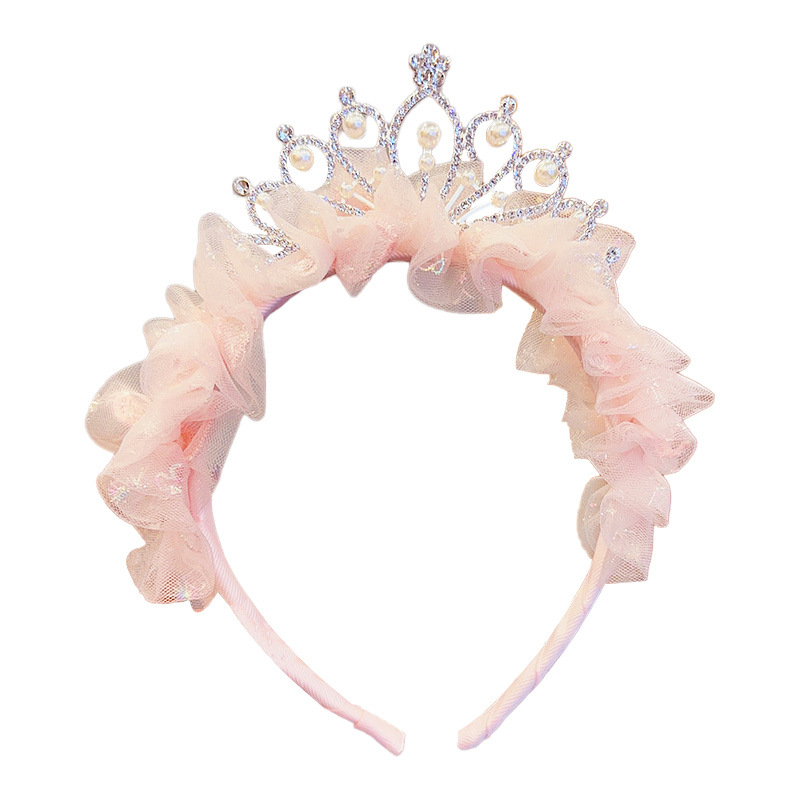 Children's Princess Super Fairy Crown Hair Band Girl Birthday Full-Year Photo Headband Baby Yarn Yarn Western Style Hairpin
