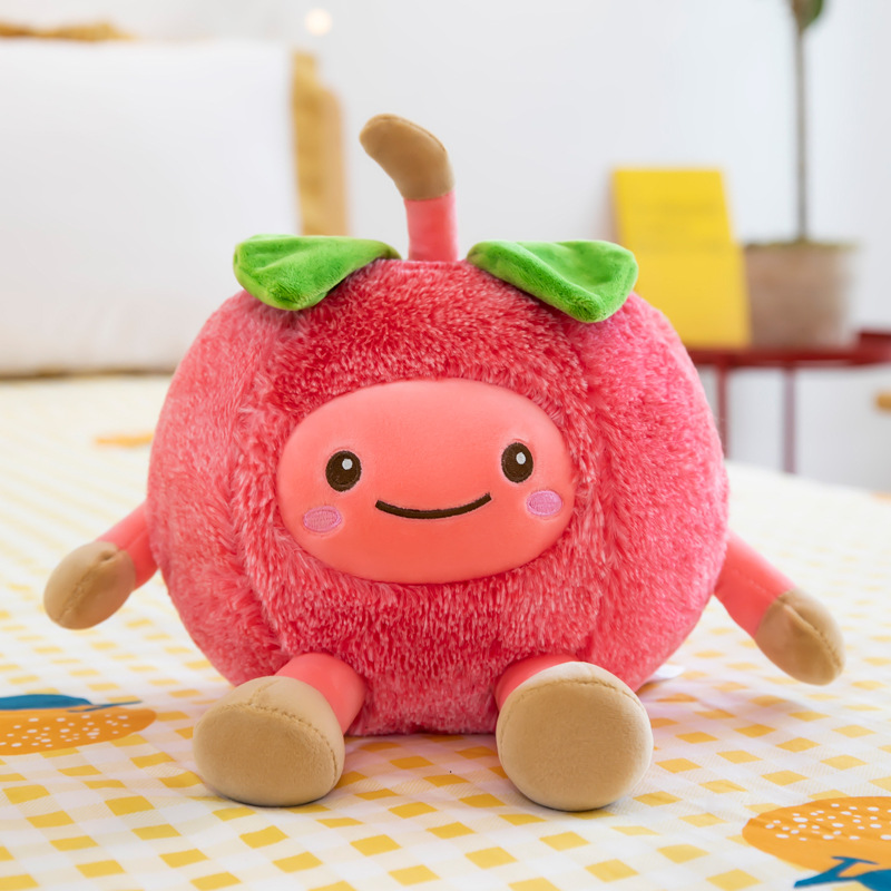 Creative Apple Pillow Plush Toy Cherry Figurine Doll Fruit Rag Doll Children's Birthday Gifts Girl Cute