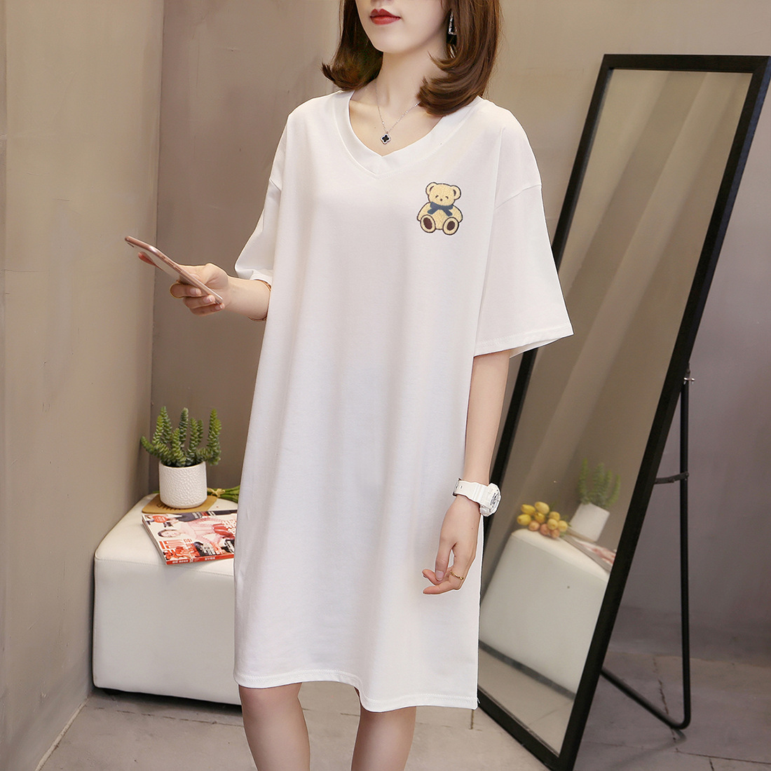 中长款时装t恤女