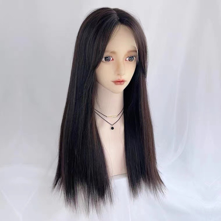 Best-Seller on Douyin Lace Wig Hand-Woven Front Lace Wig Women's Long Curly Hair Straight Hair Full-Head Wig Artificial Wig Wigs