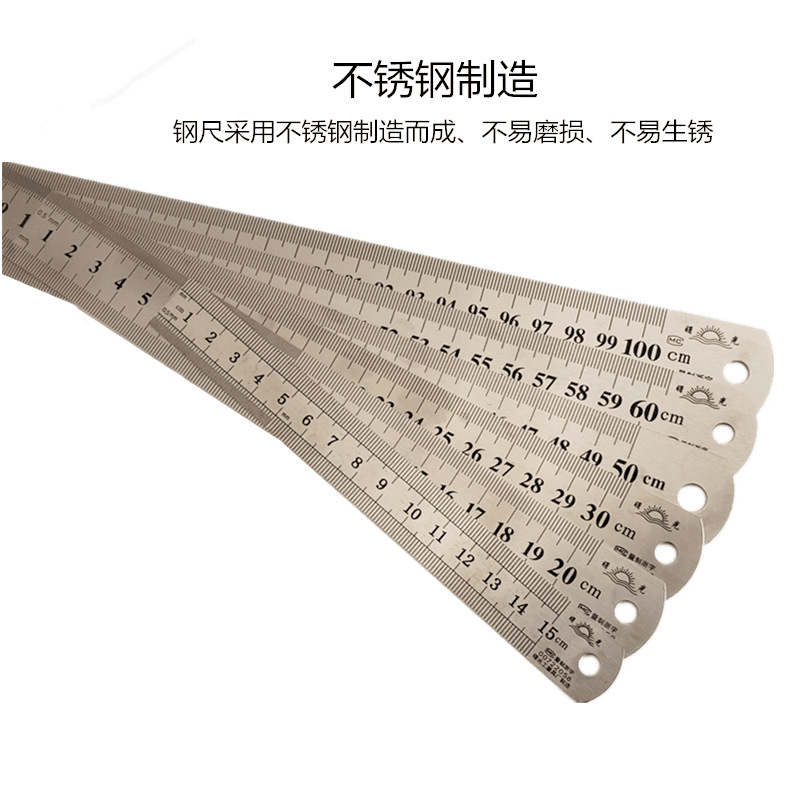 Straight Steel Ruler 15 20 30 50cm Ruler Steel Rulers Steel Ruler 1 M 60cm Steel Ruler