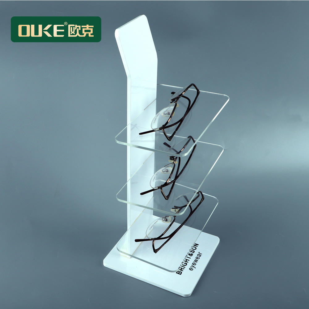 亚克力眼镜展示架透明材质眼镜陈列视镜支架亚克力定制展示架