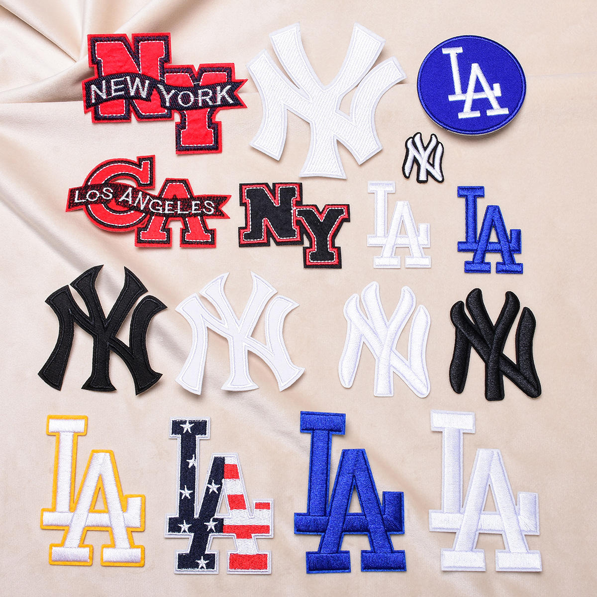 现货中小号刺绣布贴ny洋基队美国棒球队logo布贴可缝熨烫徽章布贴