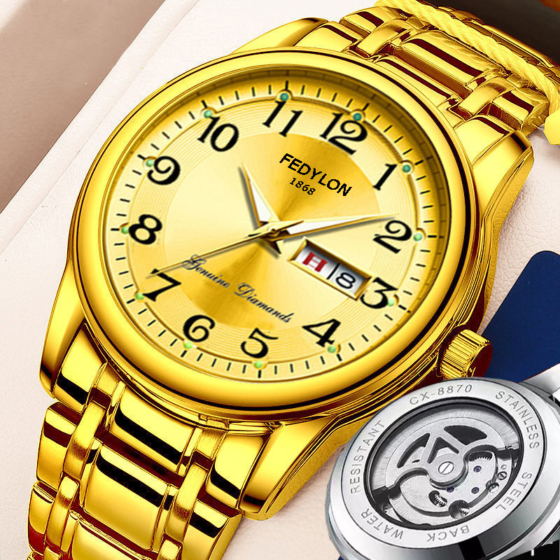 佛蒂仑男士手表男款机械表全自动正品名牌学生男式腕表防水男表