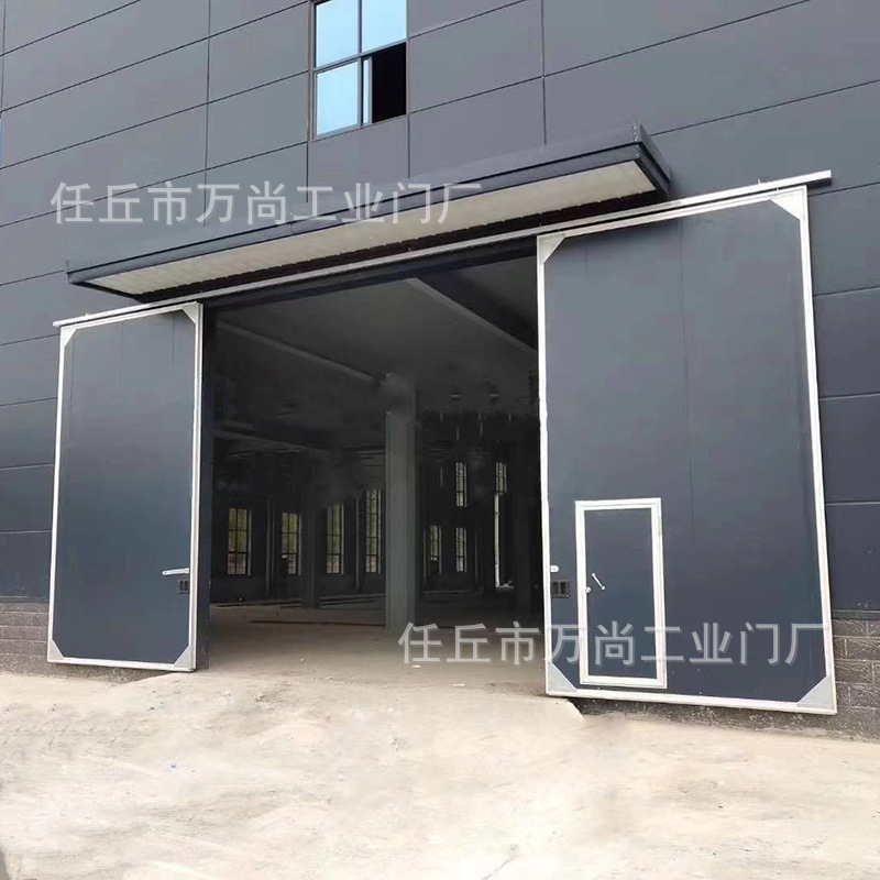 0成交81平方米厂房工业推拉门车间推拉工业钢大门吊轮滑轨门手动电动