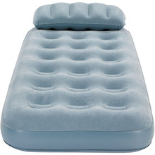 厂家定制单人靠枕充气床垫配枕头植绒加厚气垫床午睡午休空气床