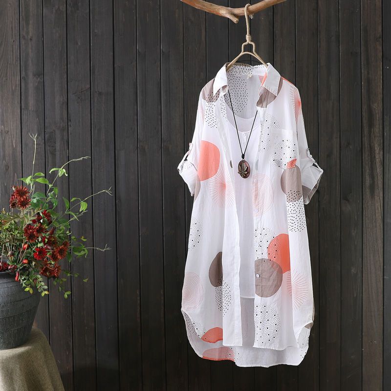 Printed Chiffon Sun Protection Shirt for Women Summer New Korean Style Loose All-Matching Cardigan Casual Outerwear Thin Coat for Women