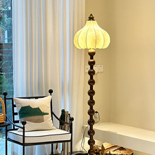 中古落地灯复古原木日式客厅卧室高级感氛围感灯具美式立式台灯