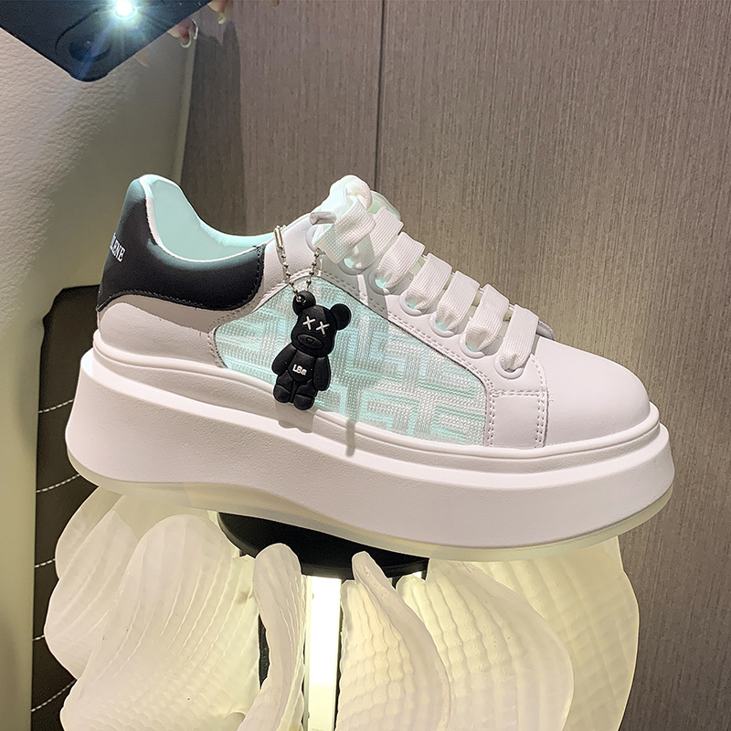 Zero Zero Spring Mcqueen Summer Sneakers Women's 2023 New Bear White Shoes Women's Breathable Platform Casual Sneakers Women