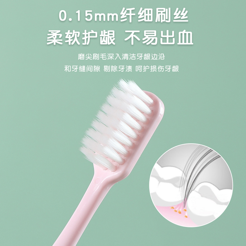 Macaron Barrel Toothbrush Soft Bristle Adult Home Use Family Pack Toothbrush Wholesale Factory Supermarket Department Store Daily Necessities