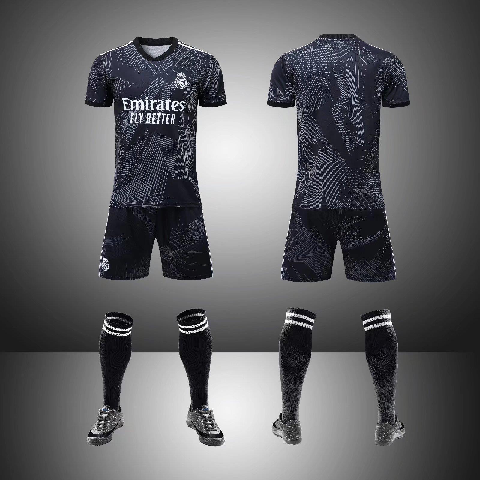 21-22皇马球衣欧冠***马德里主场客场球员版9号本泽马c罗足球服