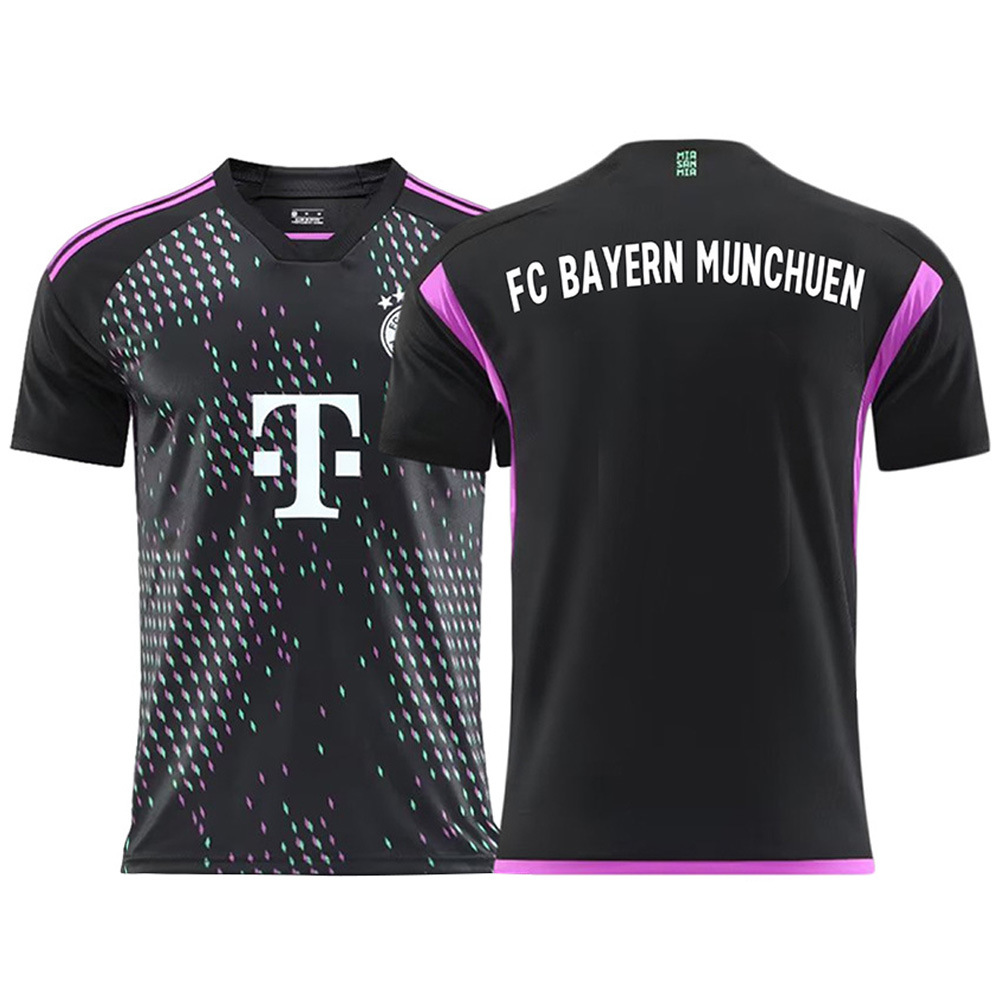 2324赛季拜仁客场黑色足球服10号萨内25穆勒13舒波莫廷球衣上衣男