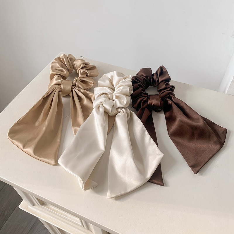 New Japanese Style Popular Hair Accessories Female Super Fairy Mori Style Ribbon Ponytail Bowknot Hair Ring Girl Tie-up Hair Head Rope