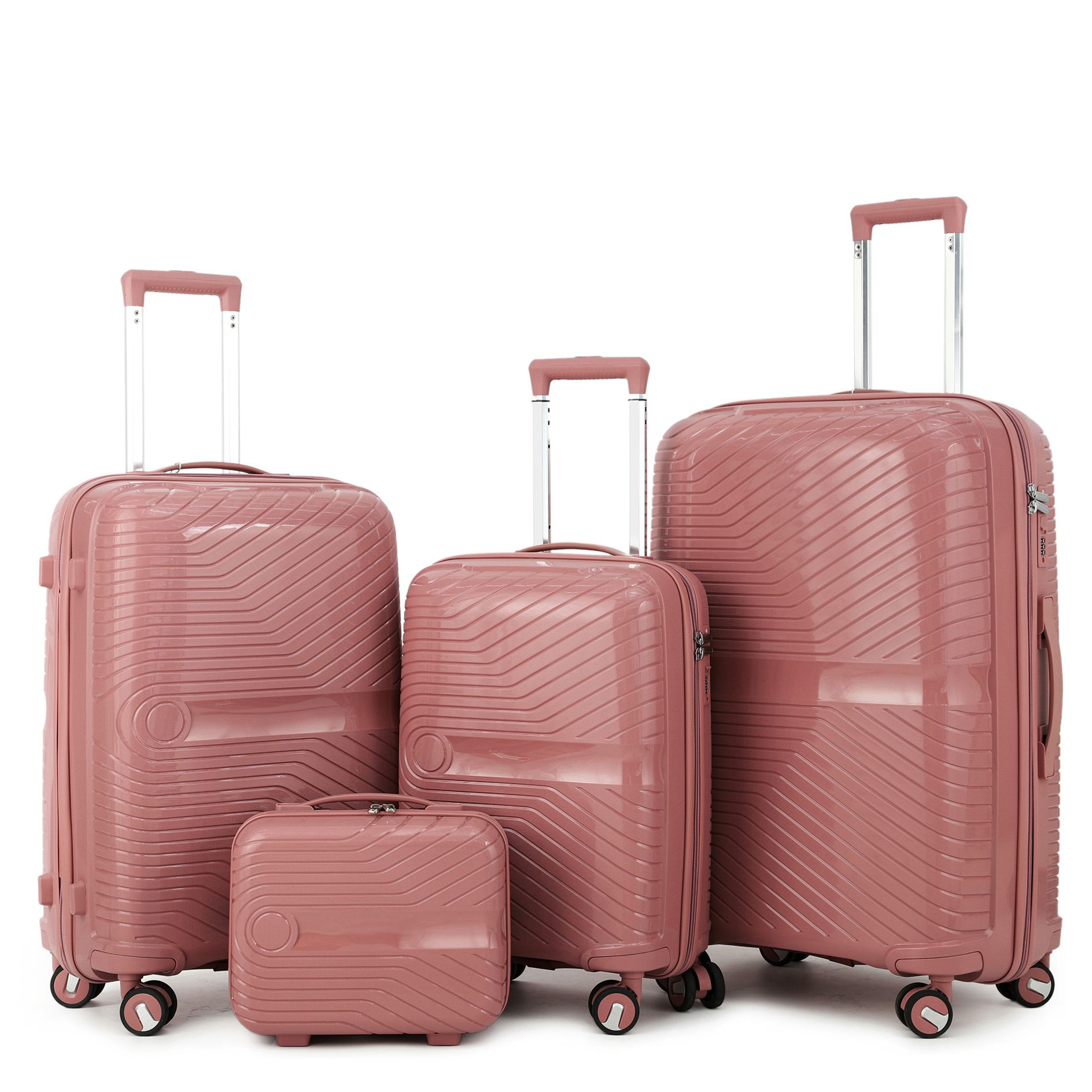 Source Manufacturers Produce Foreign Trade Trolley Case Macaron Color Series Suitcase Storage Luggage Four-Piece Luggage Set
