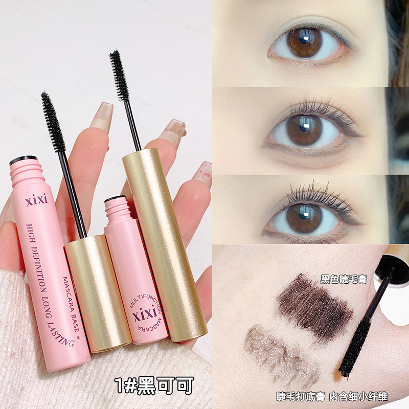 Xixi Three-Dimensional Volumizing Mascara Set Eyelash Base Distinct Look Long Durable Waterproof and Sweatproof Not Smudge