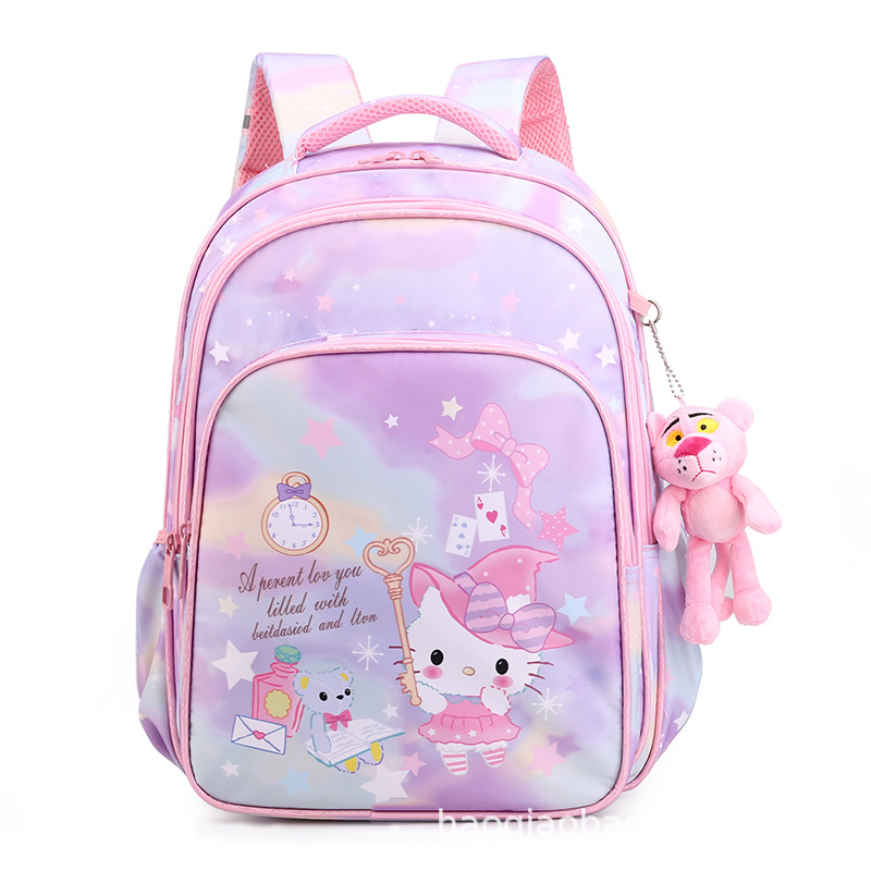 New Primary School Student Schoolbag Girls Grade 5-1-3 4 Cute Spine Protection Lightweight Backpack KT Lightweight Girls' Bags