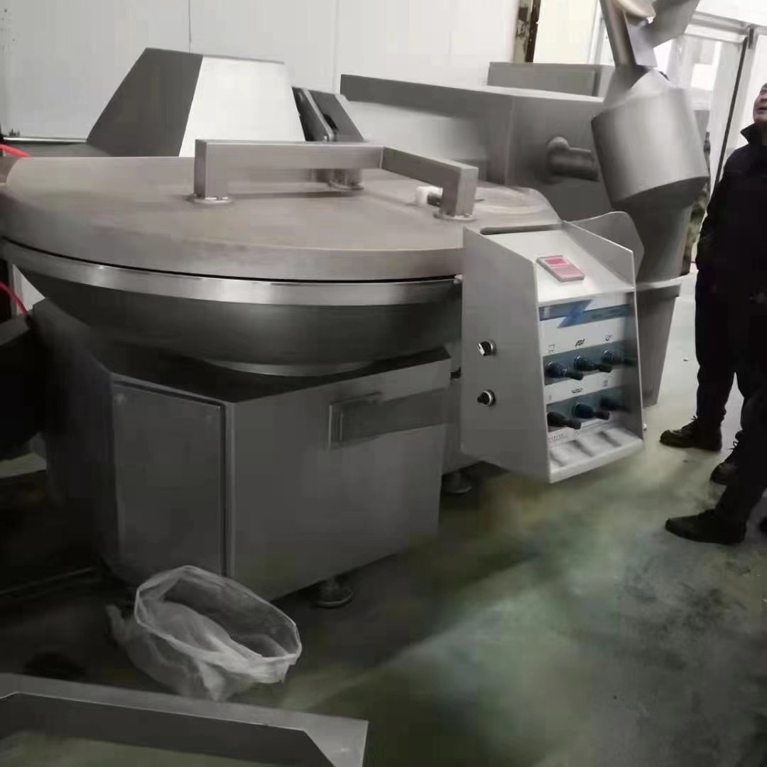 二手全自动不锈钢斩拌机商用刨肉机大型肉制品打浆机
