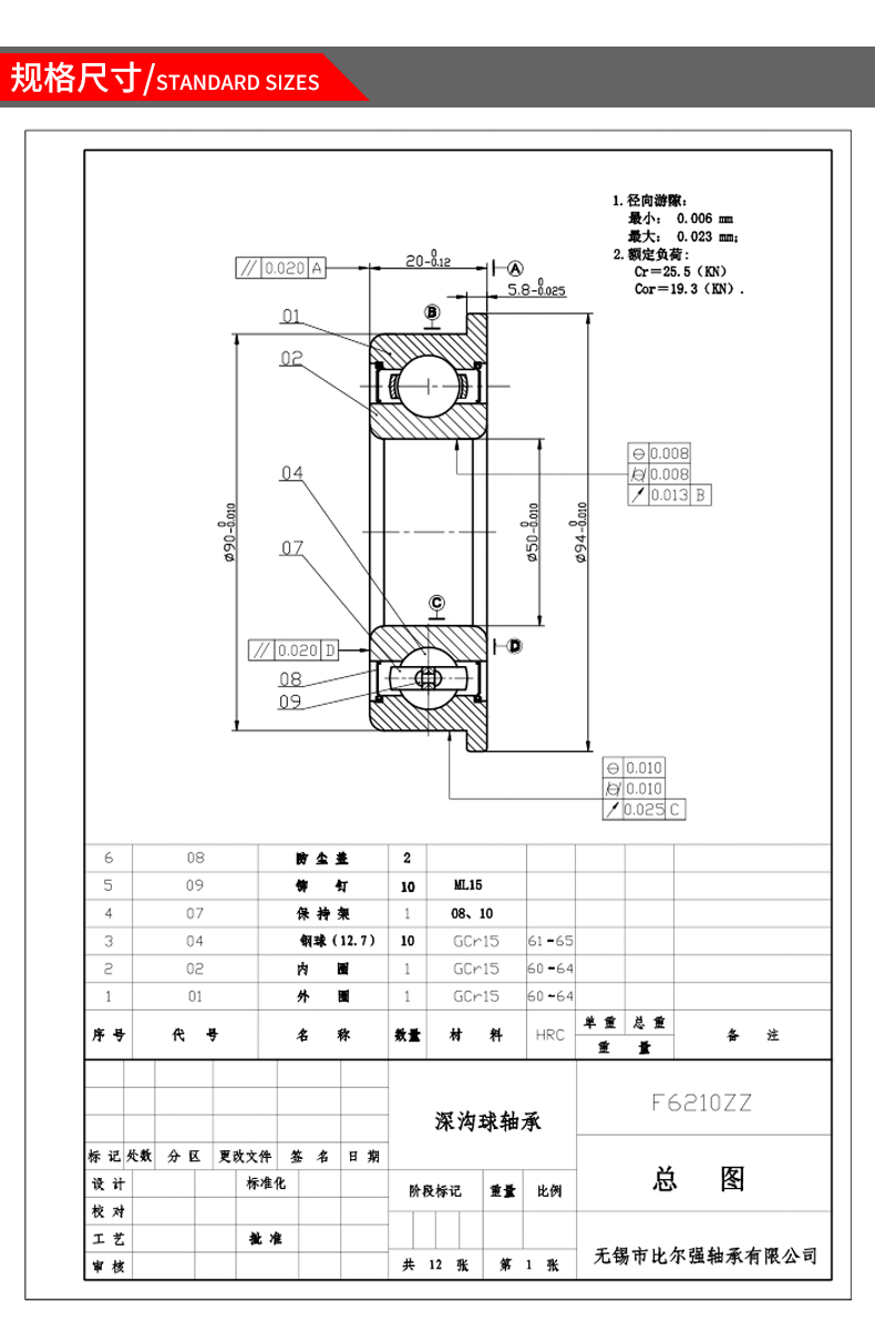 不锈钢微型薄壁带挡边法兰边轴承f6301 f6302 f6303 f6304 zz 2rs