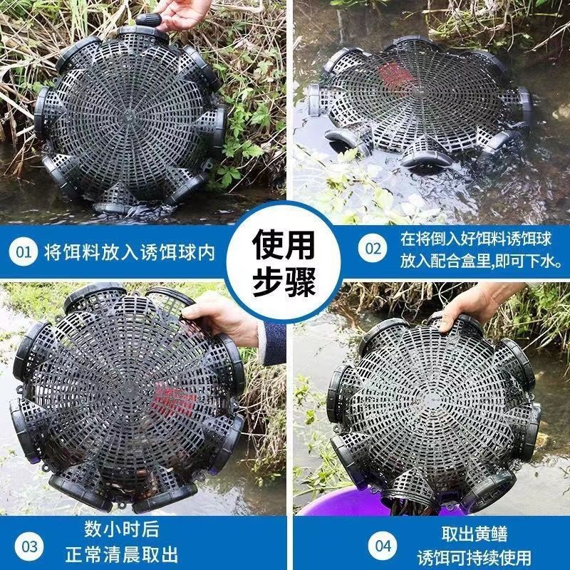 加强地鱼笼沉底八孔鳝鱼笼户外神器新款泥鳅笼黄鳝笼鱼虾笼倒须笼