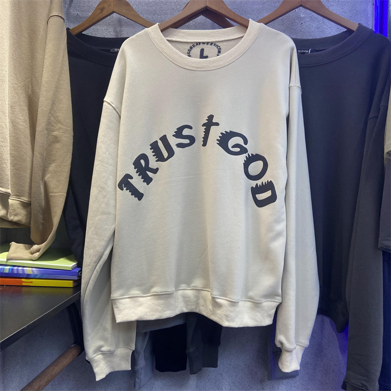 season6卫衣kanye美式宽松侃爷圆领套头外套男发泡外贸-阿里巴巴