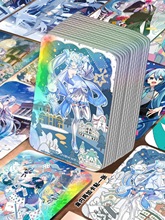 55张初音未来镭射小卡二次元卡通卡贴周边闪卡原创小卡片LOMO卡