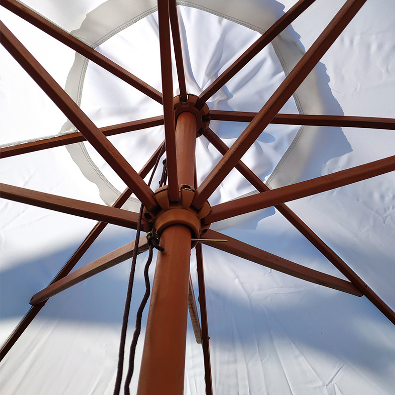 7米中柱木伞直杆广告伞