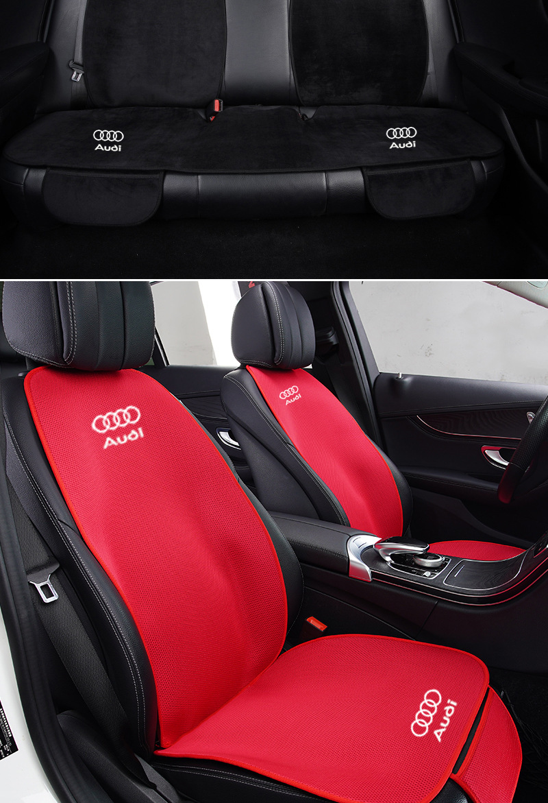 汽车座椅坐垫短毛绒冰丝四季通用适用于奥迪a3a4la6lq2lq5lq3座垫