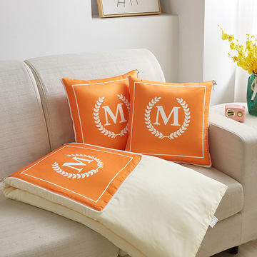 英伦风多功能抱枕被子两用汽车沙发靠垫礼品来图定制logo抱枕批发